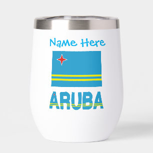Aruba en Arubaanse Vlag Blauw Personalisatie