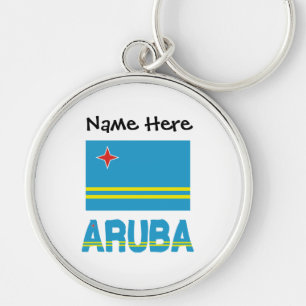 Aruba en Arubaanse vlag gepersonaliseerd Sleutelhanger