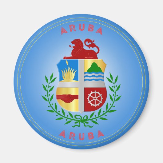 Aruba Erfgoed Embleem Magneet (Voorkant)