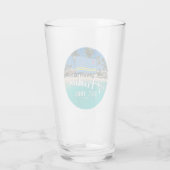 "Aruba Est. 1986" strand met vlag Glas (Achterkant)