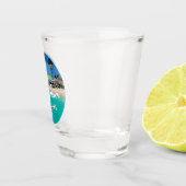 "Aruba Est. 1986" strand met vlag Shot Glas (Rechts)