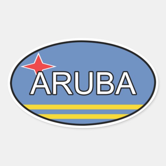 Aruba euro Sticker (Voorkant)