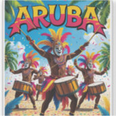 Aruba Festival van de Zon Sticker (Voorkant)