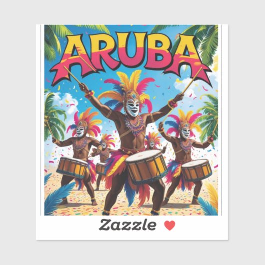 Aruba Festival van de Zon Sticker (Vel)
