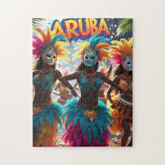 Aruba festival van sol carnaval legpuzzel (Verticaal)
