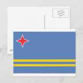 Aruba Flag AW Briefkaart (Voorkant / Achterkant)