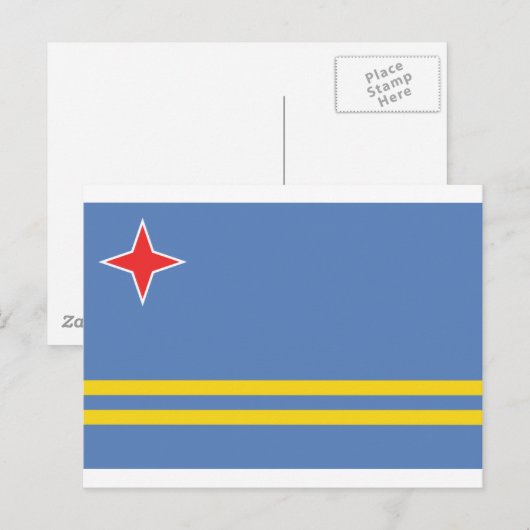 Aruba Flag AW Briefkaart (Voorkant / Achterkant)