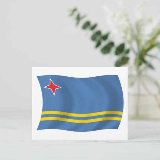 Aruba Flag Briefkaart (Staand voorkant)