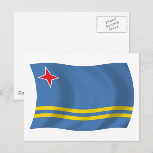 Aruba Flag Briefkaart (Voorkant / Achterkant)