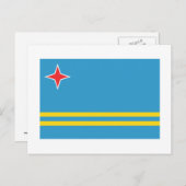 Aruba Flag Briefkaart (Voorkant / Achterkant)