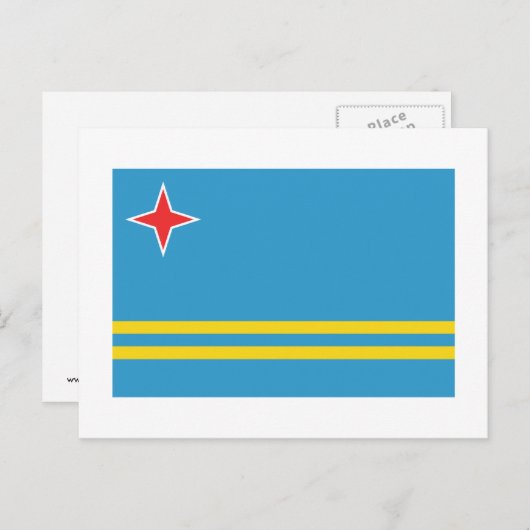 Aruba Flag Briefkaart (Voorkant / Achterkant)