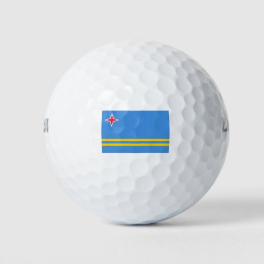 Aruba Flag Golfballen (Voorkant)