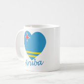 Aruba Flag Heart Koffiemok (Voorkant links)