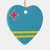 Aruba Flag Heart Ornament (Rechts)