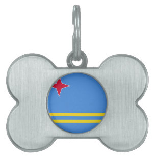 Aruba Flag Huisdieren Naamplaatje