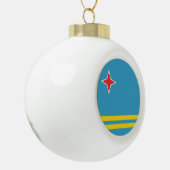 Aruba Flag Keramische Bal Ornament (Links)