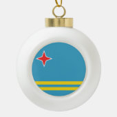 Aruba Flag Keramische Bal Ornament (Voorkant)