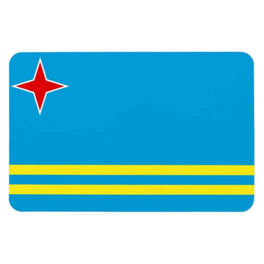 Aruba Flag Magneet (Horizontaal)