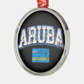 Aruba Flag Metalen Ornament (Links)