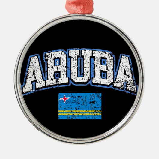 Aruba Flag Metalen Ornament (Voorkant)