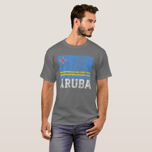 Aruba Flag Pride Roots Land Familie Natio T-shirt (Voorkant volledig)
