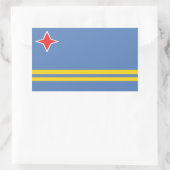 Aruba Flag Rechthoek Stickers (Tas)