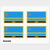 Aruba Flag Rechthoekige Sticker (Vel)