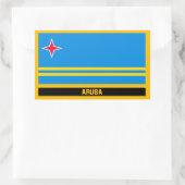 Aruba Flag Rechthoekige Sticker (Tas)