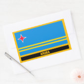 Aruba Flag Rechthoekige Sticker (Envelop)