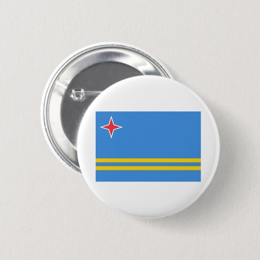 Aruba Flag Ronde Button 5,7 Cm (Voorkant /achterkant)
