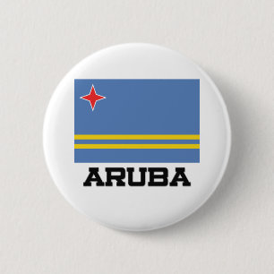 Aruba Flag Ronde Button 5,7 Cm