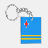 Aruba Flag Sleutelhanger (Voorkant Links)