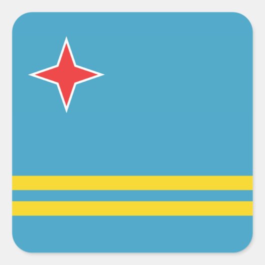 Aruba Flag Sticker (Voorkant)