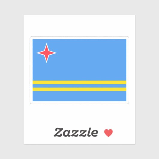 Aruba Flag Sticker (Vel)