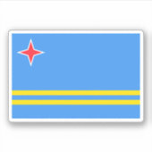 Aruba Flag Sticker (Voorkant)
