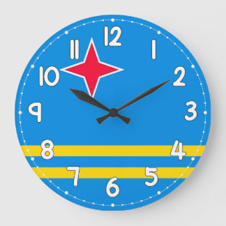 Aruba Flag Wall Clock – Patriotic Caribbean Decor Grote Klok