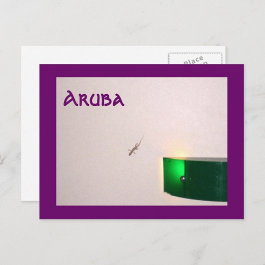 Aruba Gecko Briefkaart (Voorkant / Achterkant)