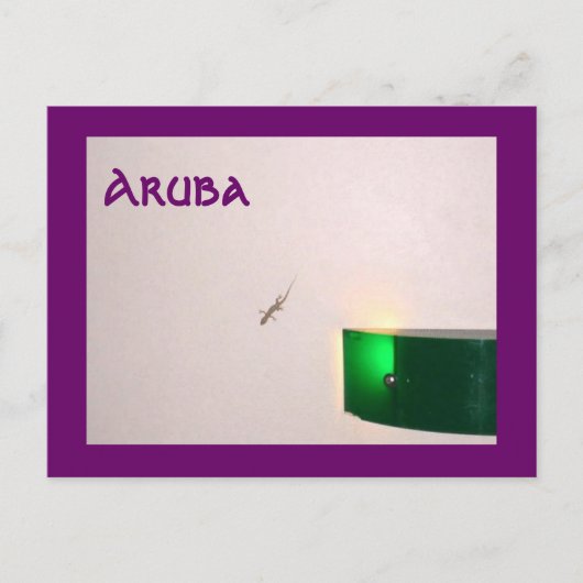 Aruba Gecko Briefkaart (Voorkant)
