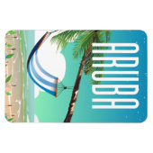 Aruba Hangmat strand reisposter Magneet (Horizontaal)
