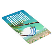 Aruba Hangmat strand reisposter Magneet (Rechterzijde)