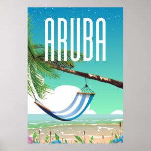 Aruba Hangmat strand reisposter Poster