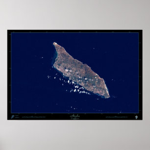 Aruba, het Caribische Satelliet-Poster Poster