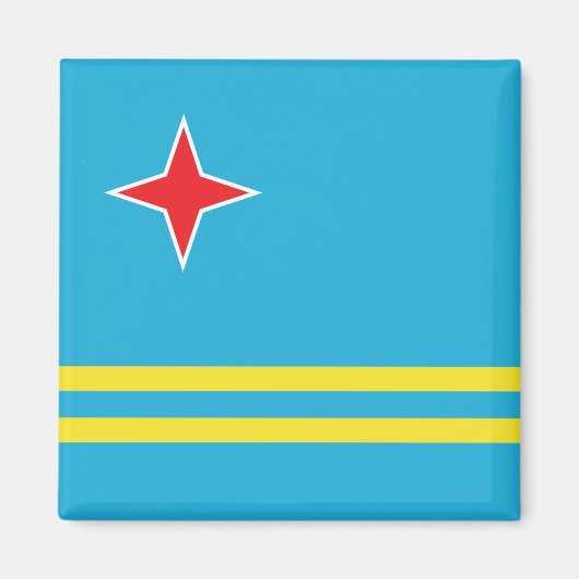 Aruba Hoogwaardige vlag Magneet (Voorkant)