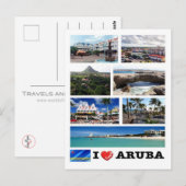 Aruba - I Love - Briefkaart (Voorkant / Achterkant)