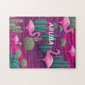 Aruba in roze legpuzzel (Horizontaal)