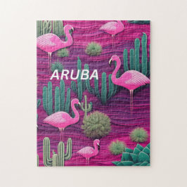 Aruba in roze legpuzzel