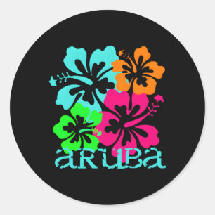 Aruba Island Beach Tropical Paradise Travel Surf O Ronde Sticker