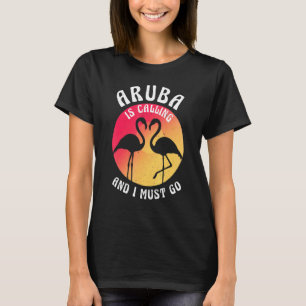 Aruba Island belt en ik moet naar Flamingos en T-shirt