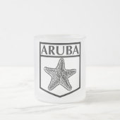 Aruba Island Design - Frosted 10 oz Frosted Glass Matglas Koffiemok (Center)