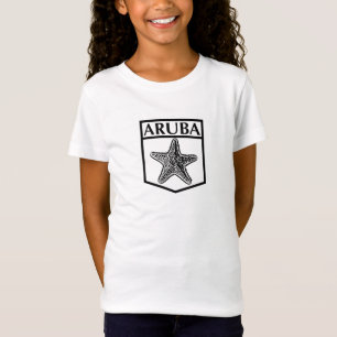 Aruba Island Design - Girls American Apparel Fine T-shirt